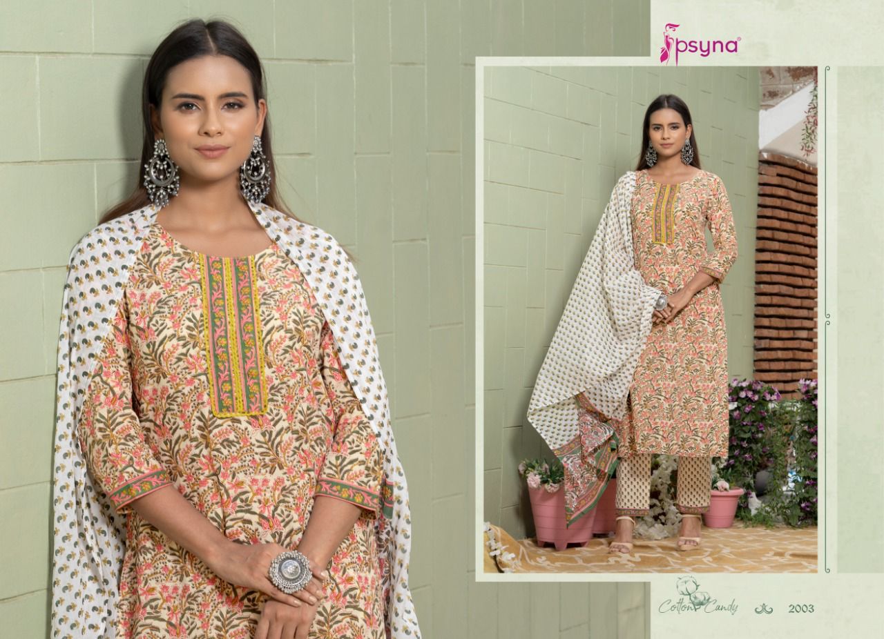 Cotton Candy 2 Psyna Printed Wholesale Cotton Salwar Suit Catalog